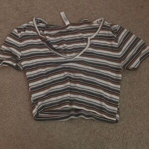 striped crop top